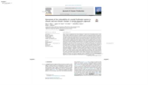 Assessment of the vulnerability of a coastal freshwater system to climatic and non-climatic changes: A system dynamics approach